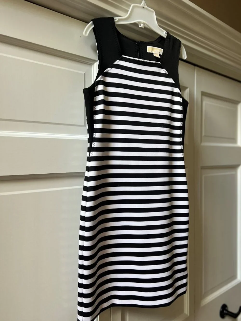 Michael Kors black/white stripped summer tank dress